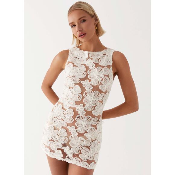 Peppermayo Dresses & Skirts - Peppermayo Candace Floral Mini Dress - Us 0 Ivory